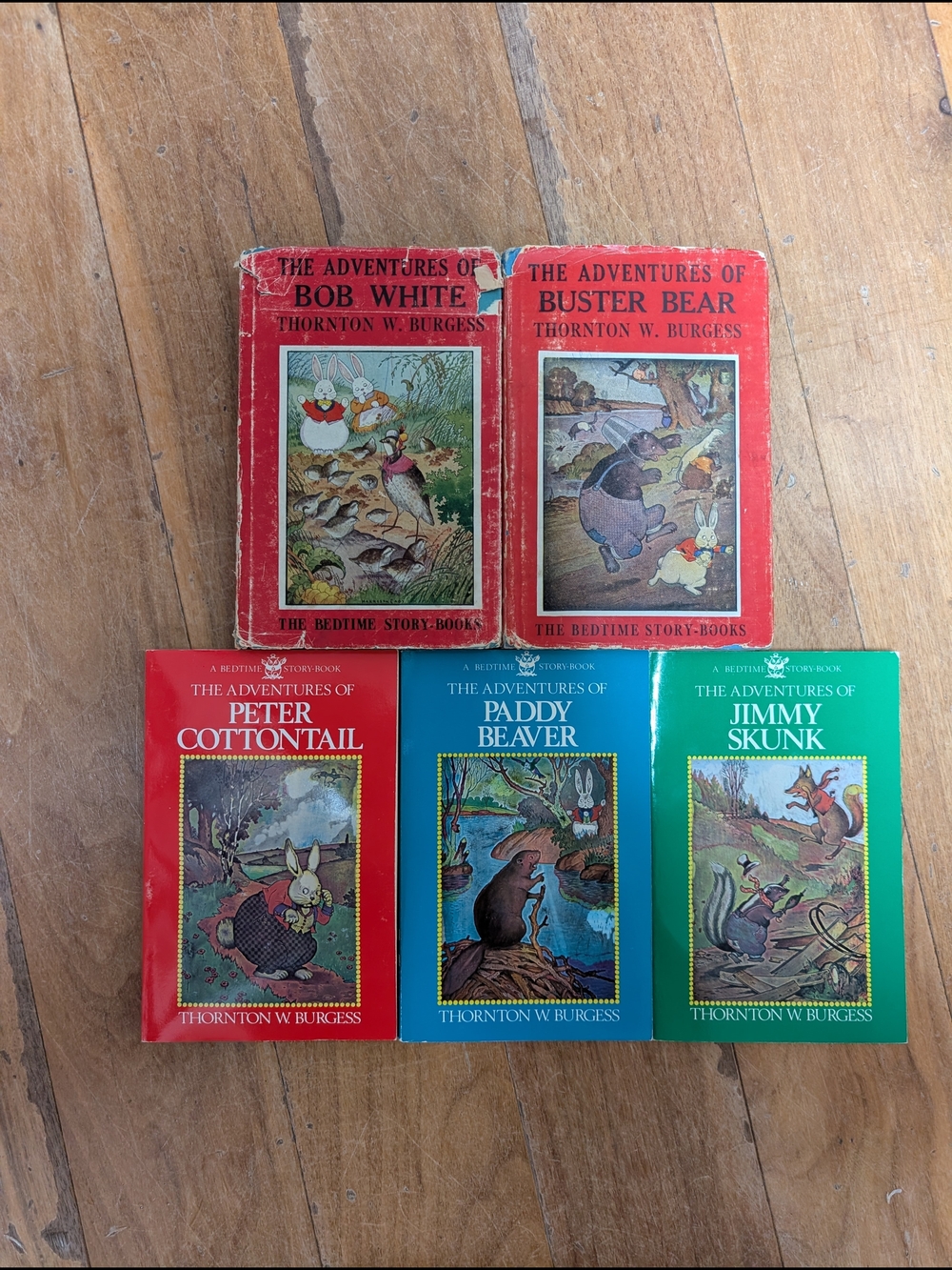 Set Of 5 Antique Thornton W.Burgess Children's Books Printed In 1940's